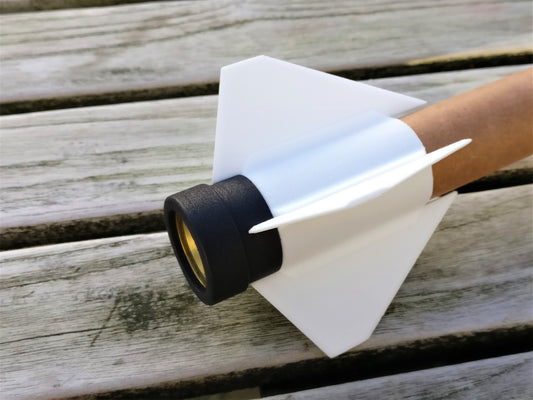 24mm 4xFin Can with Fins - Black Cat Rocketry