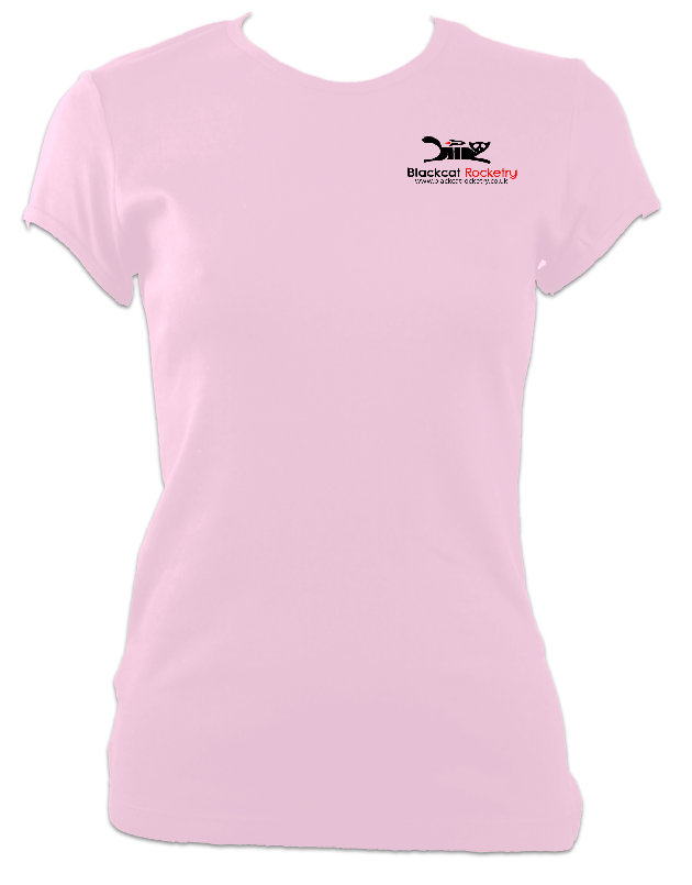 Black Cat Womens T-Shirt - Black Cat Rocketry