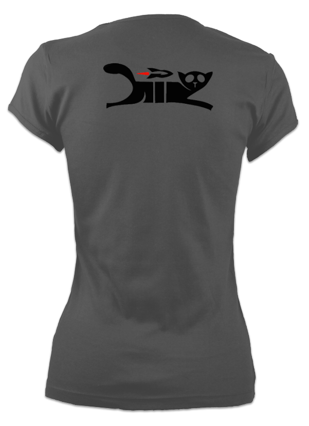 Black Cat Womens T-Shirt - Black Cat Rocketry
