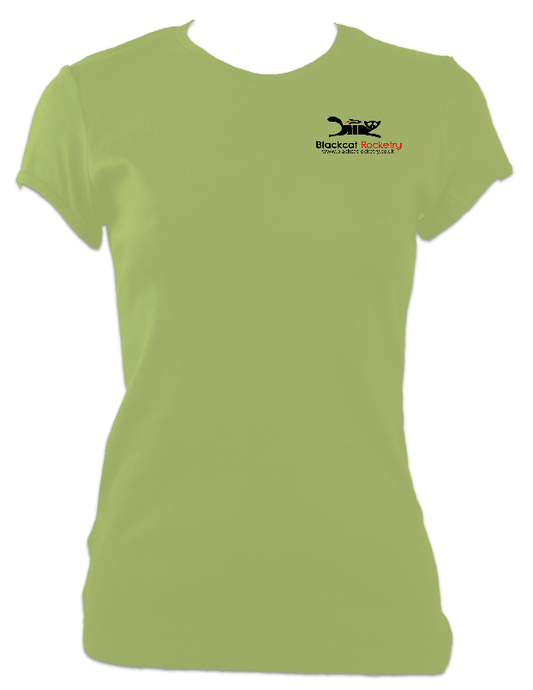 Black Cat Womens T-Shirt - Black Cat Rocketry
