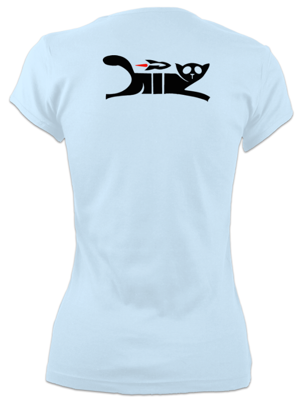 Black Cat Womens T-Shirt - Black Cat Rocketry