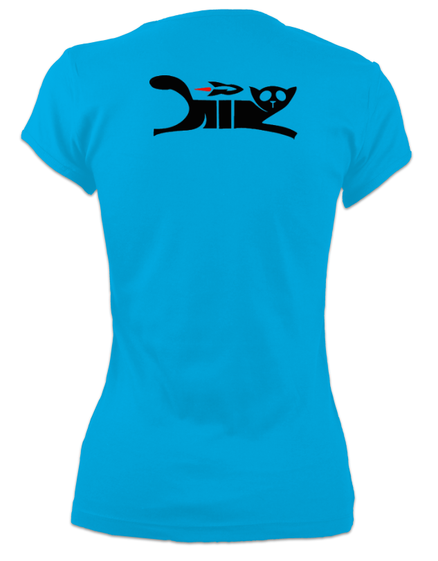 Black Cat Womens T-Shirt - Black Cat Rocketry