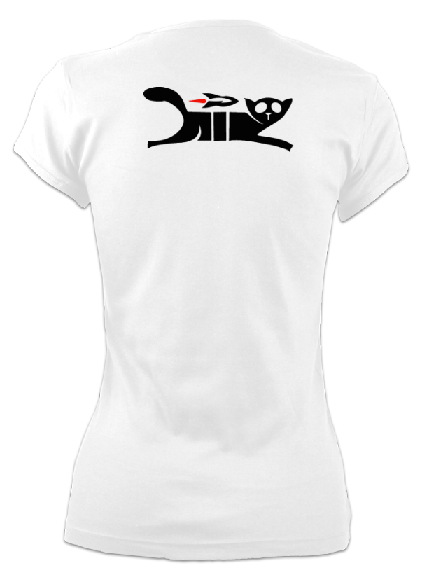 Black Cat Womens T-Shirt - Black Cat Rocketry